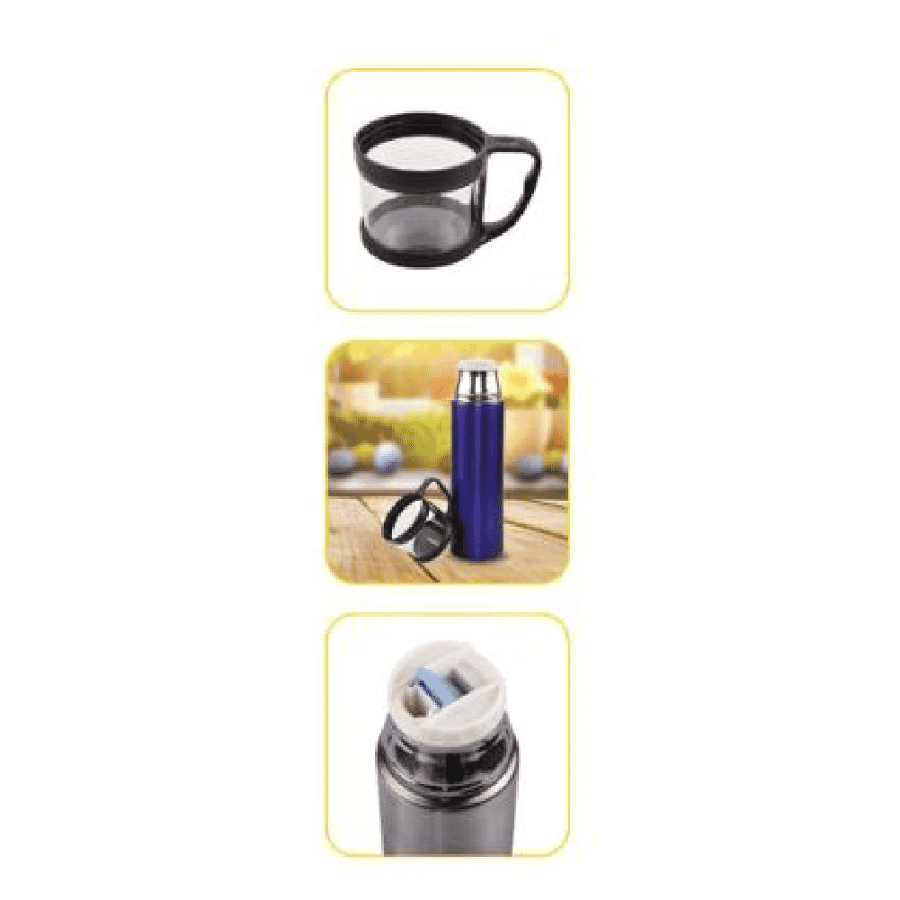 Stainless Steel Hot n Cold Black Bottle -500 ML